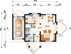 Архитектурный проект коттеджа с изящными балконами