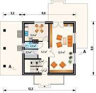 Проект замечательного дома со светлыми комнатами