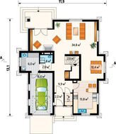 Примечательный проект небольшого особняка более 200 m²