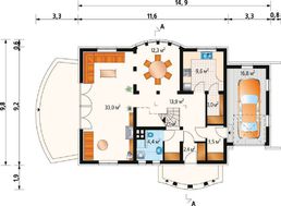 Проект строительства уютного мансардного особнячка 170 m²