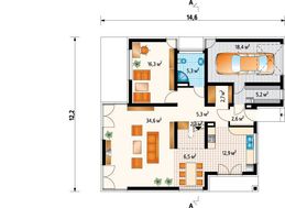 Красивый загородный дом с просторными комнатами