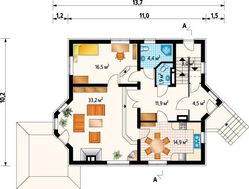 Большой загородный особняк с площадью 220 m²