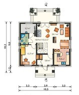 Стильный коттедж на два этажа