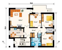 Архитектурный проект большой усадьбы с девятью спальнями