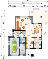 Архитектурный проект красивого дома с шестью спальными комнатами