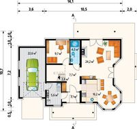 Стильный загородный коттедж с большим балконом и просторной террасой