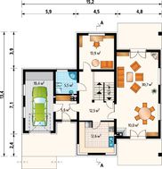 Красивый загородный коттедж с семью комнатами и кухней