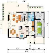 Сногсшибательный загородный коттедж с гаражом и большой гостиной