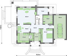 Симпатичный мансардный проект дома с балконом