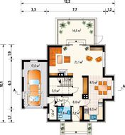 Стильный загородный дом с закрытой остекленной верандой