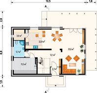 Стильный коттедж с деревянной террасой и балконом