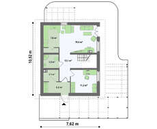 Проект двухэтажного экономичного коттеджа