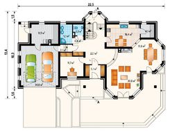 Дом с гаражом на 2 авто размером 12 на 22