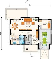 Образцовый дом с кабинетом и гаражом