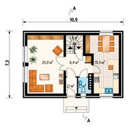 Стильное строение на пять спален с цокольным этажом