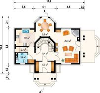Шикарное здание с просторной зоной для отдыха