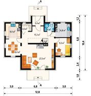 Современный дом на три милых балкона