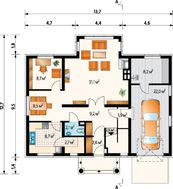 Мансардный особняк с просторной гостиной зоной