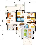 Проект просторного одноэтажного дома
