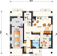 Величественный особняк с балконами и террасами