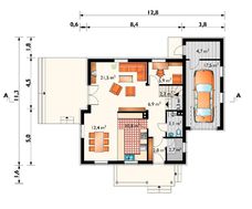 Горделивый коттедж мансардного типа