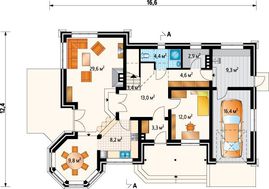 План жилого дома, выполненного в стиле замка