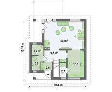 Компактный мансардный дом с фасадом приятного вида