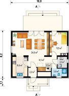 Дом с мансардой под алой крышей