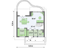 Проект небольшого практичного коттеджа