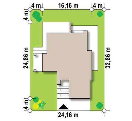 Проект двухэтажного особняка с площадью более 300 m²