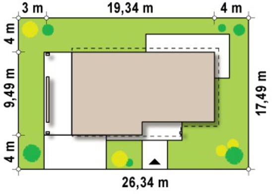 Двухэтажный загородный коттедж с большой террасой
